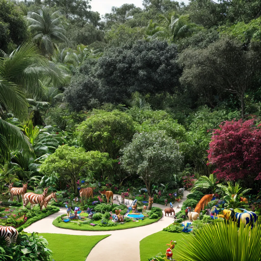 mini zoo brinquedos animais habitats