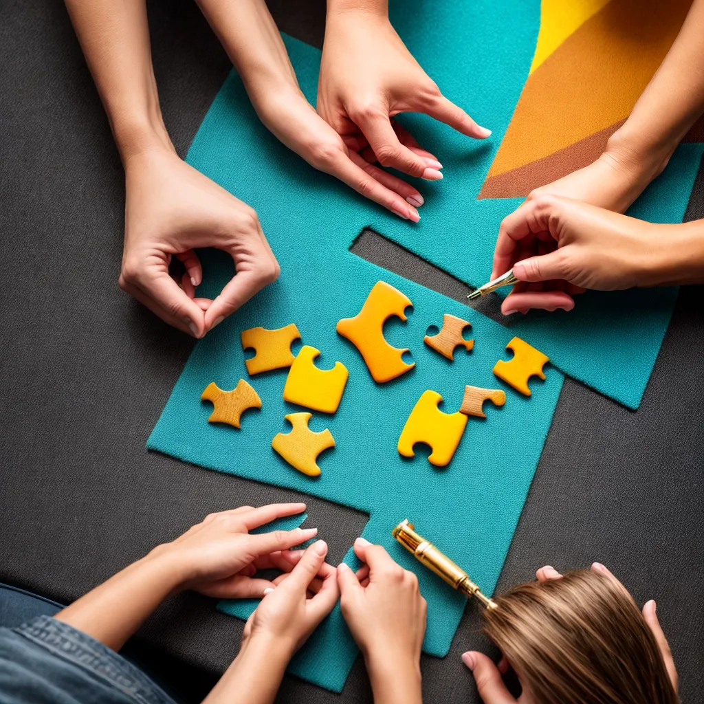 maos segurando puzzle personalizado