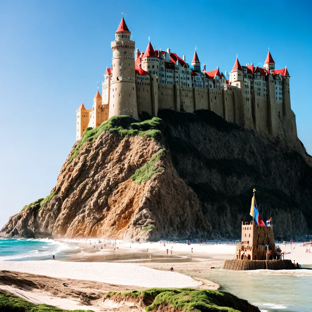 crianca construindo castelo areia