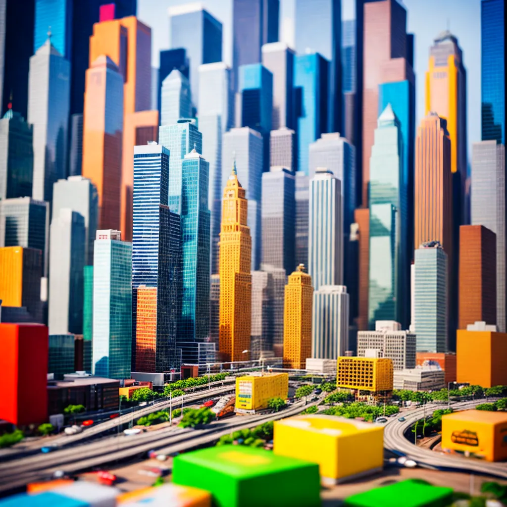cidade miniatura shoeboxes arranha ceus
