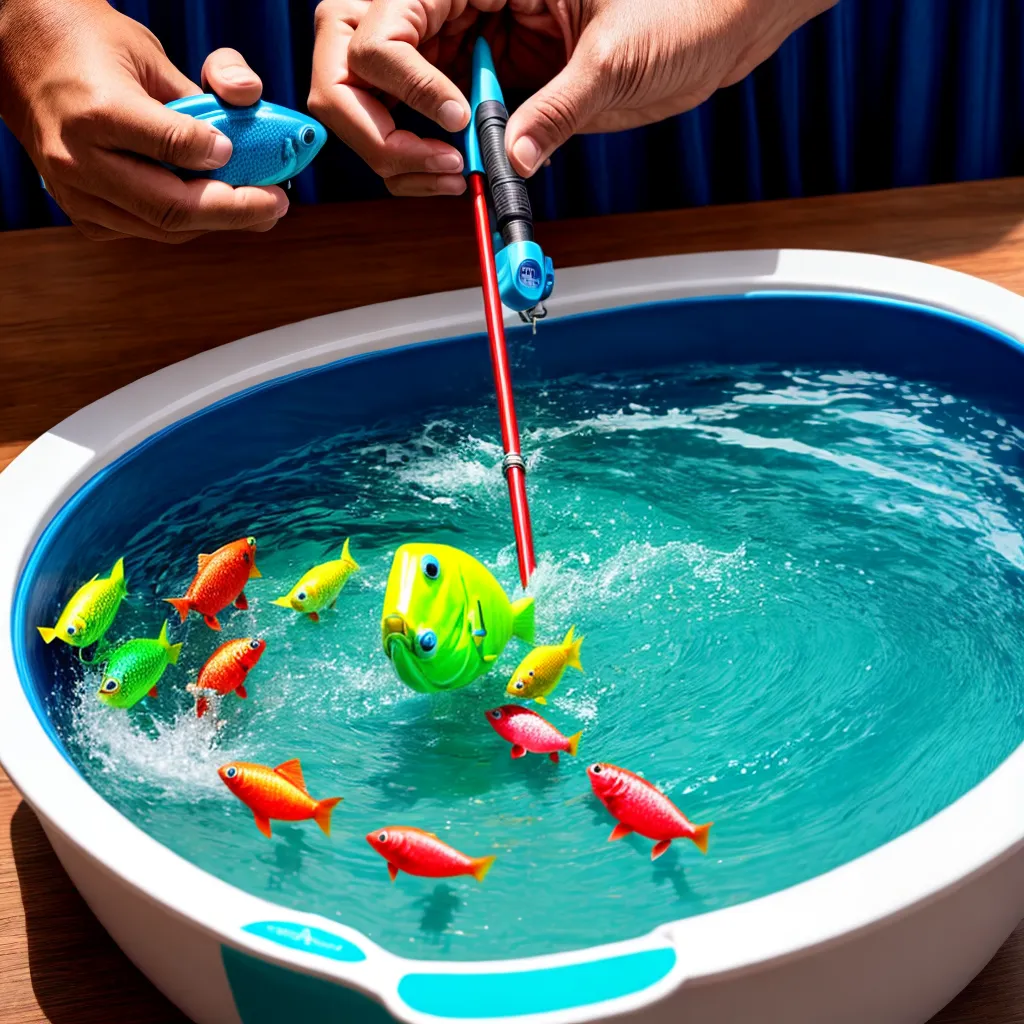pesca magnetica diy peixe colorido