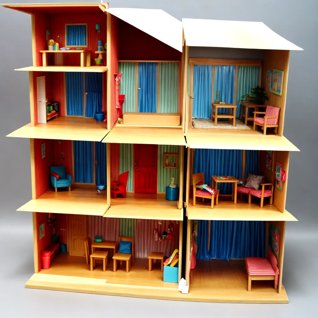construcao casa bonecas teatro papel
