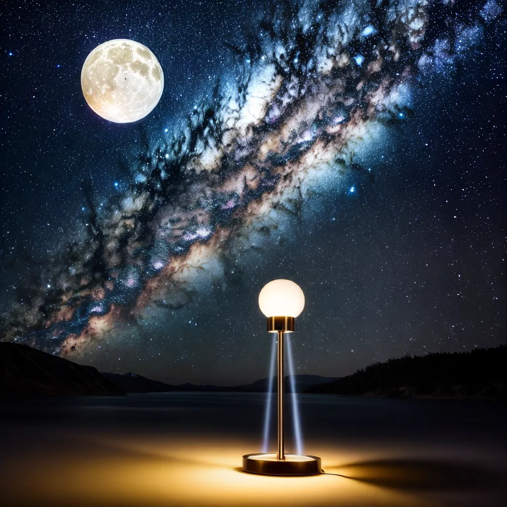 lampada celestial estrelas ambiente magico