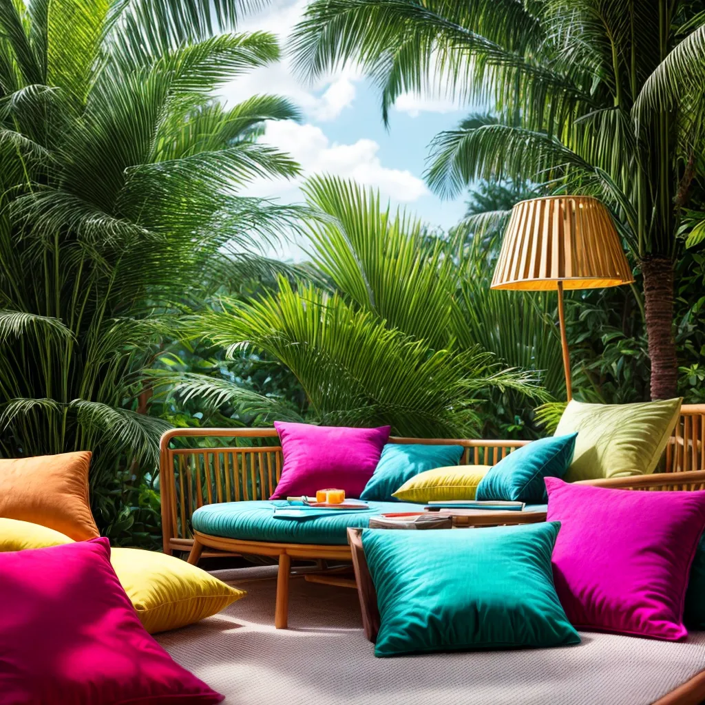 sala tropical plantas moveis rattan 1