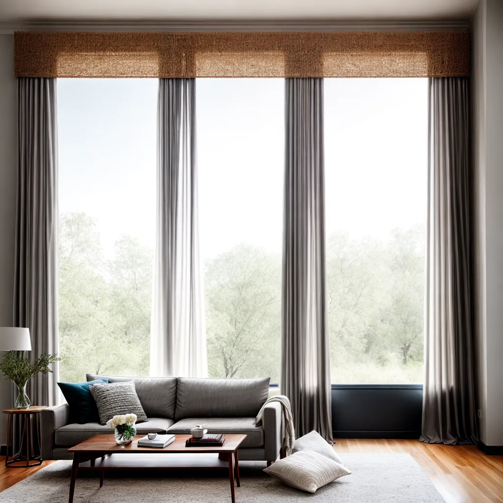 sala estar janelas voile cortinas