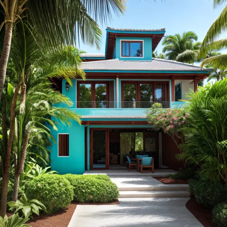 Decoração para casas de praia com jardim