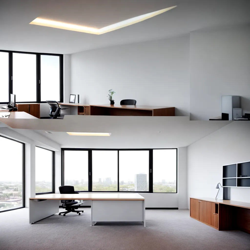 escritorio arquitetura moderno luminosidade plantas