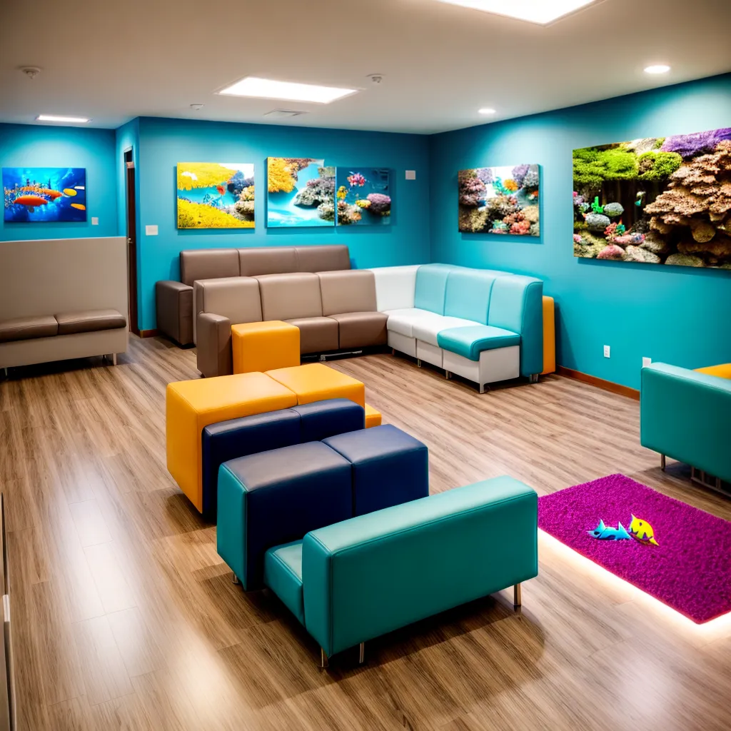 clinica veterinaria sala espera moderna