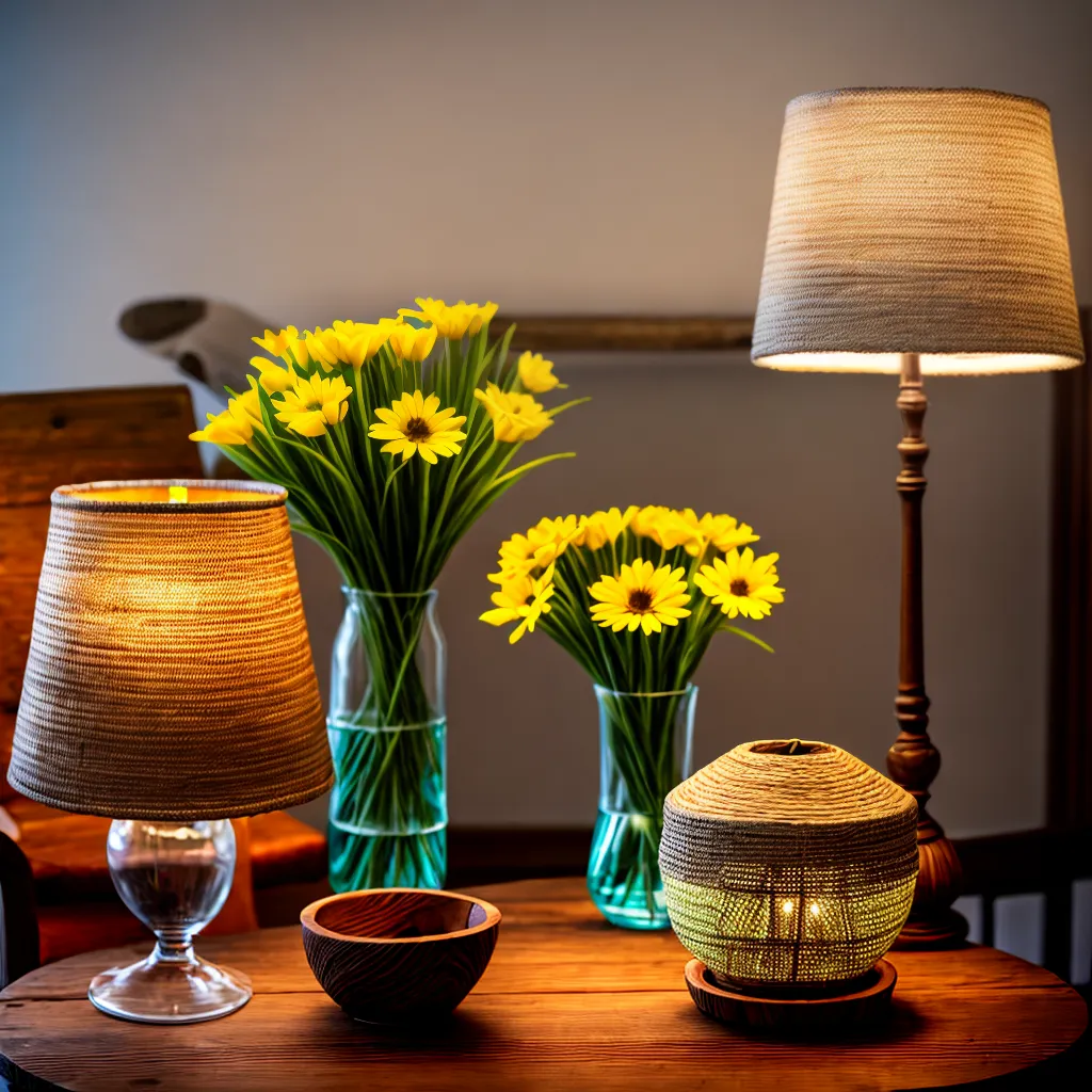 cesta flores natureza luminaria palha