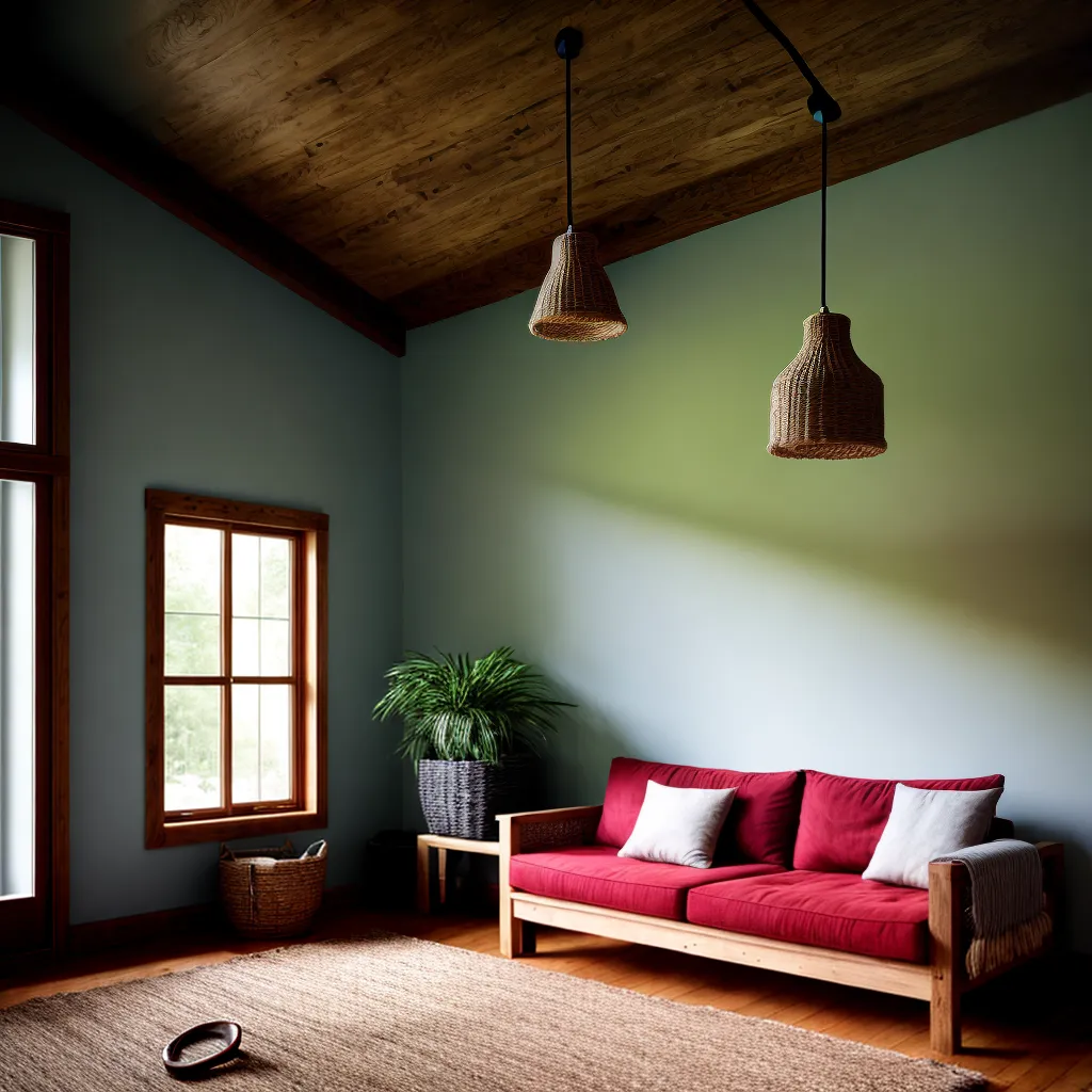 sala acoalhada rustica luz natural palha
