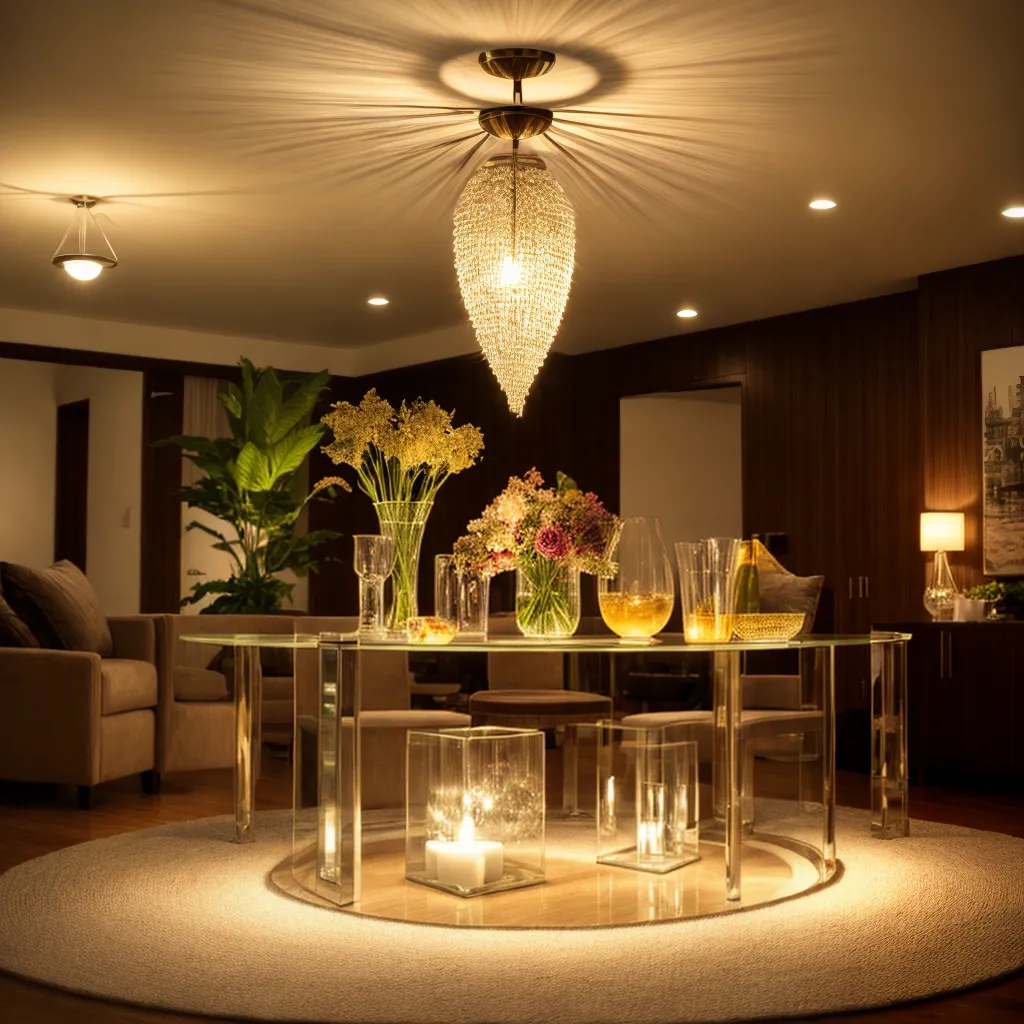 sala vidro soprado decoracao elegante