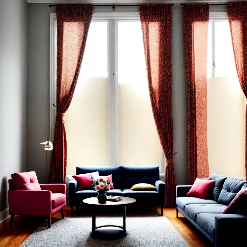 sala estar janelas cortinas florais 5