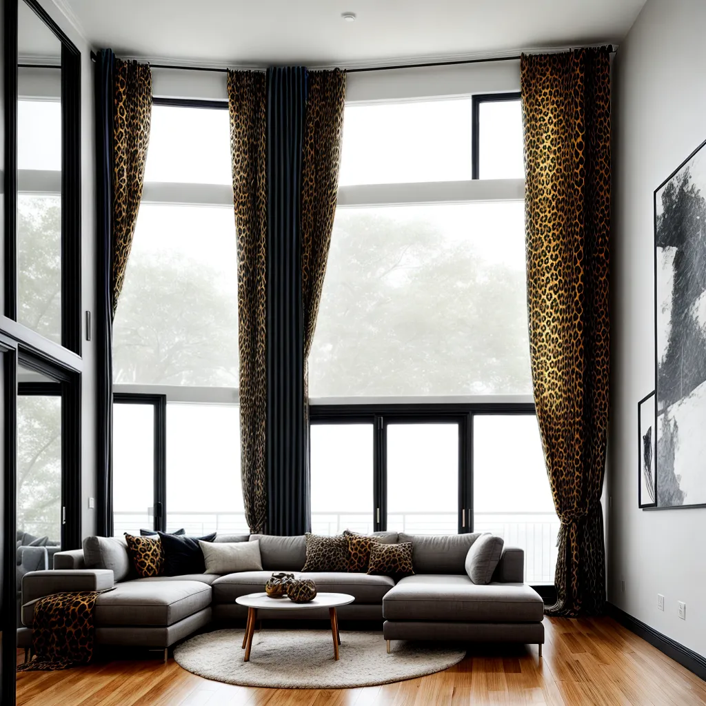 sala leopard print elegante