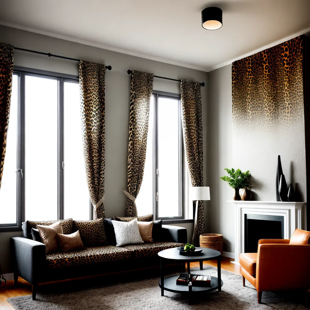 sala animal print decoracao aconchegante