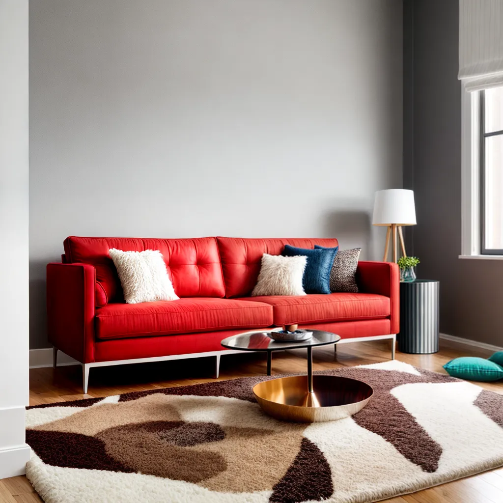 sala estar moderna tapete cowhide