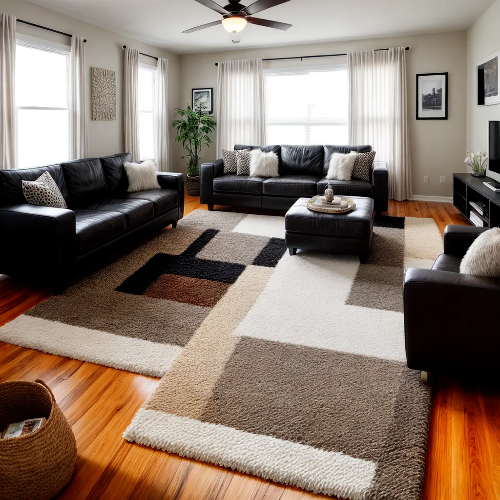 sala estar cowhide rustico elegante 1