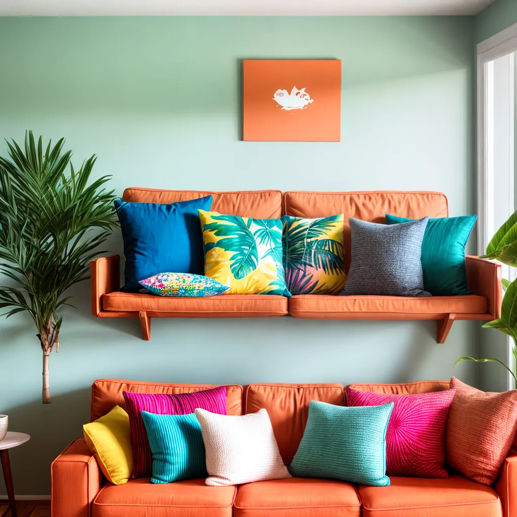sala vibrante decoracao havaiana