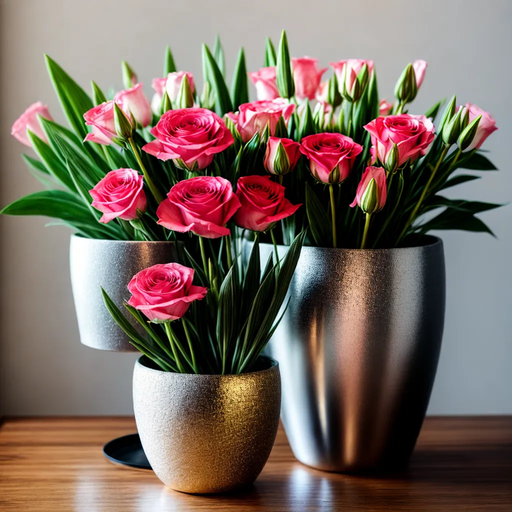 vaso metal martelado flores elegancia