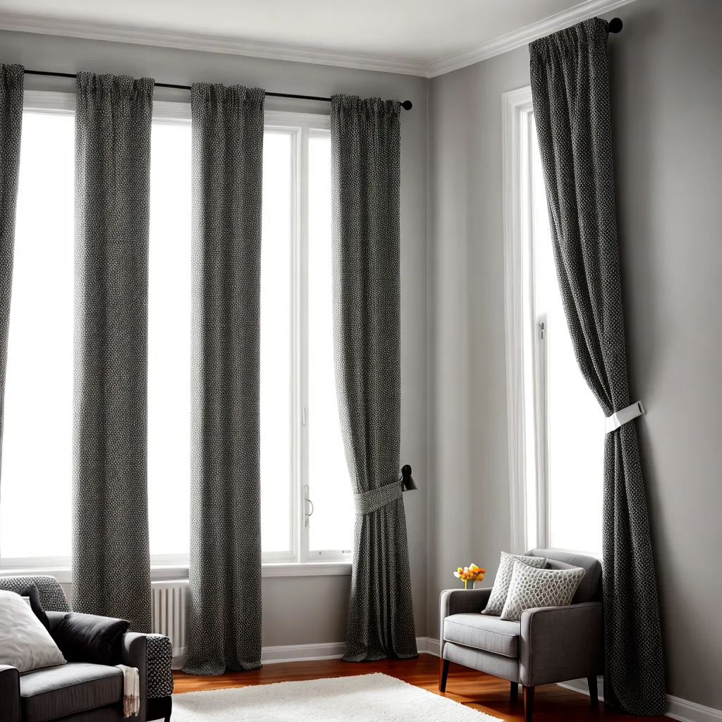 sala estar janelas cortinas retro