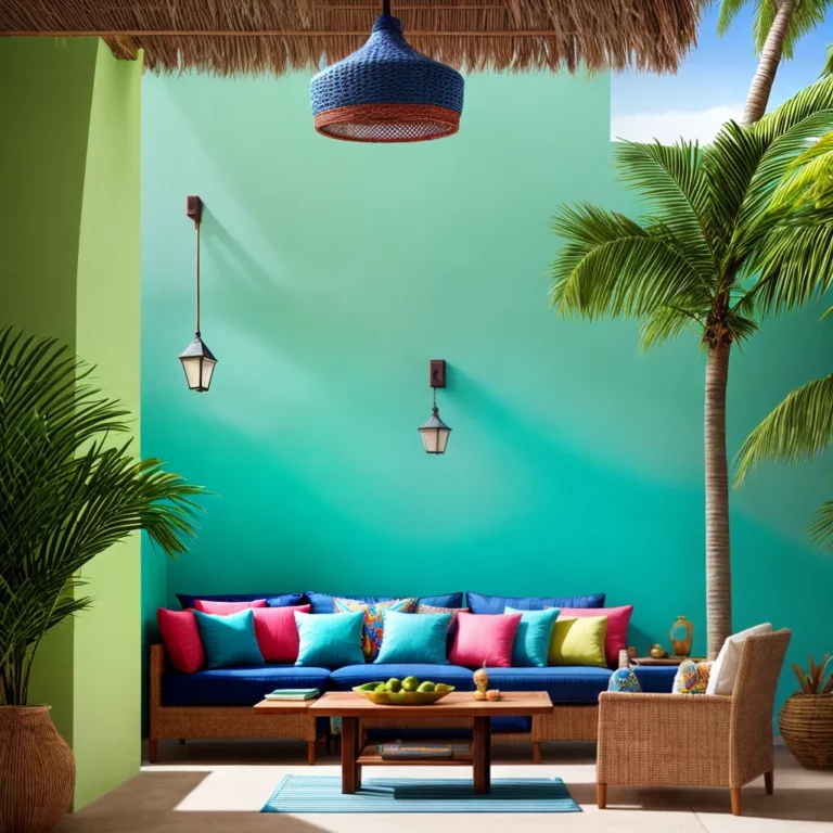Decoração para casas de praia com decoração caribenha