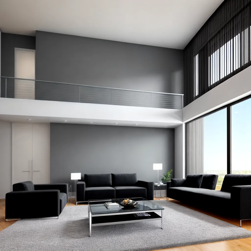 sala minimalista metal limpo sofisticado