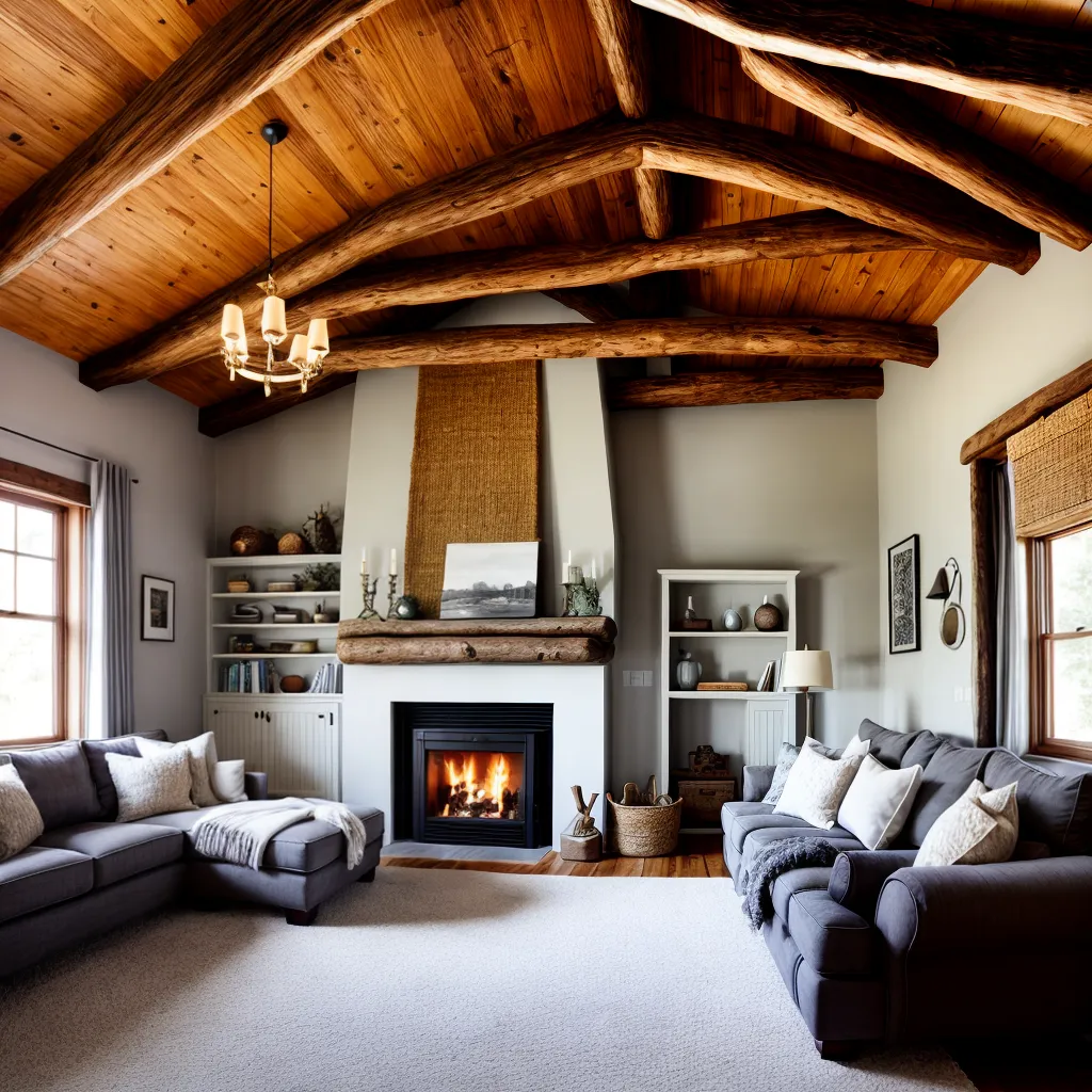 sala estar casa campo rustico 1