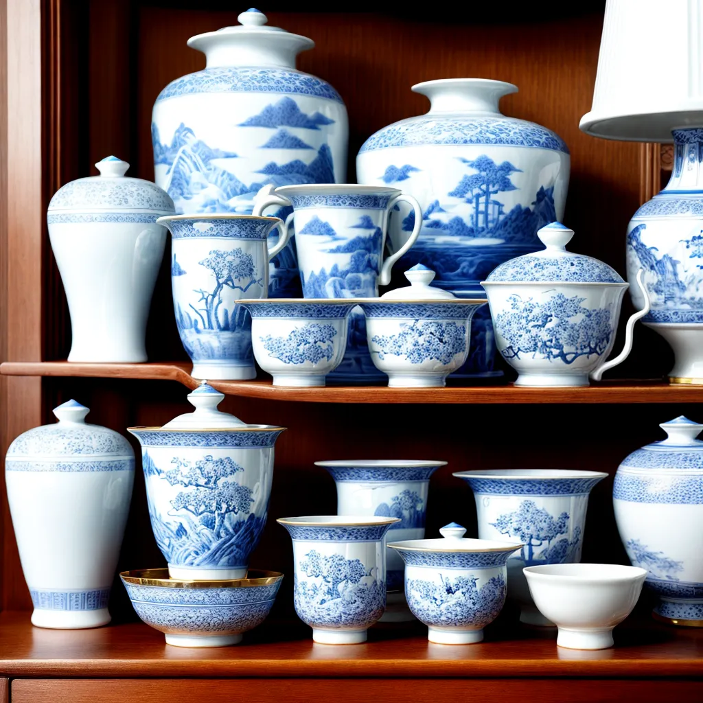 porcelana chinesa exposicao elegante