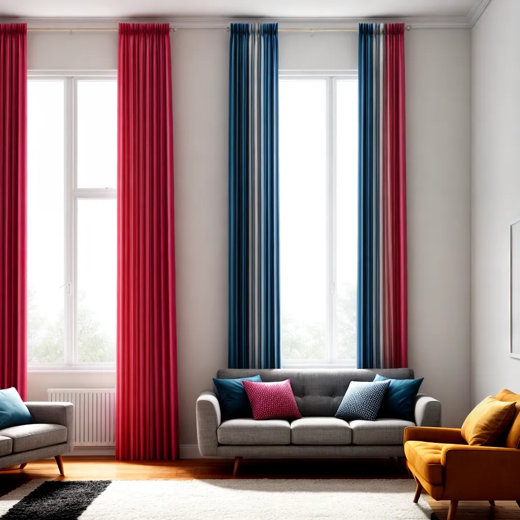 sala listras cortinas modernas