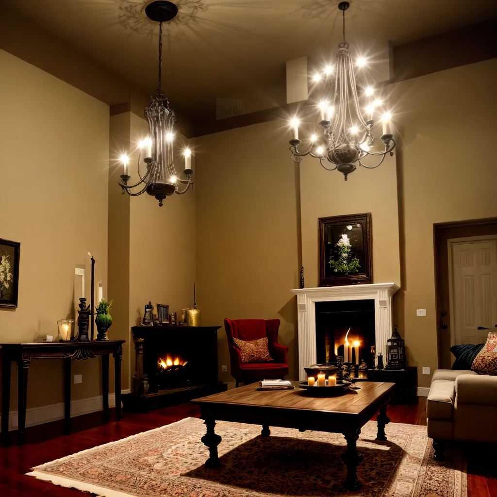 sala decorada ferro fundido bronze