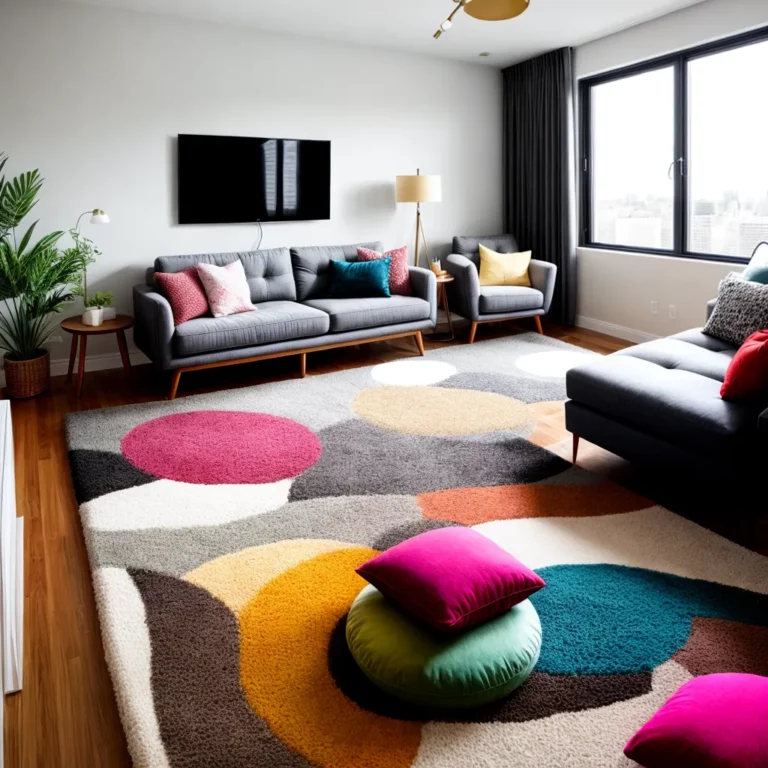 Como usar tapetes com estampa abstrata na decoração