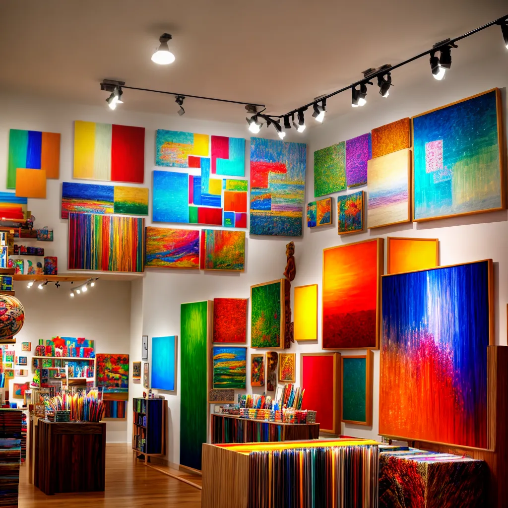 loja artesanato decorada arte colorida