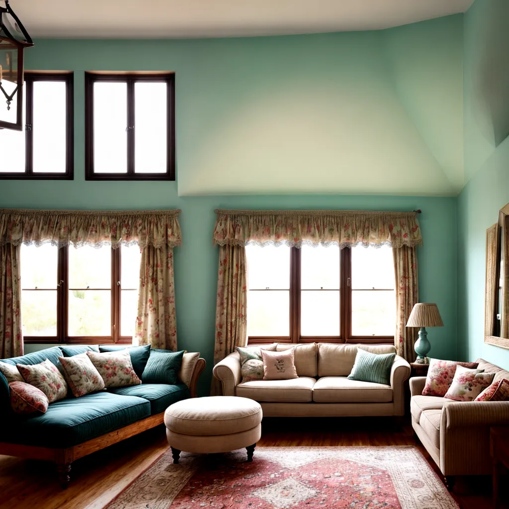 sala chalet acolhedora decoracao shabby chic