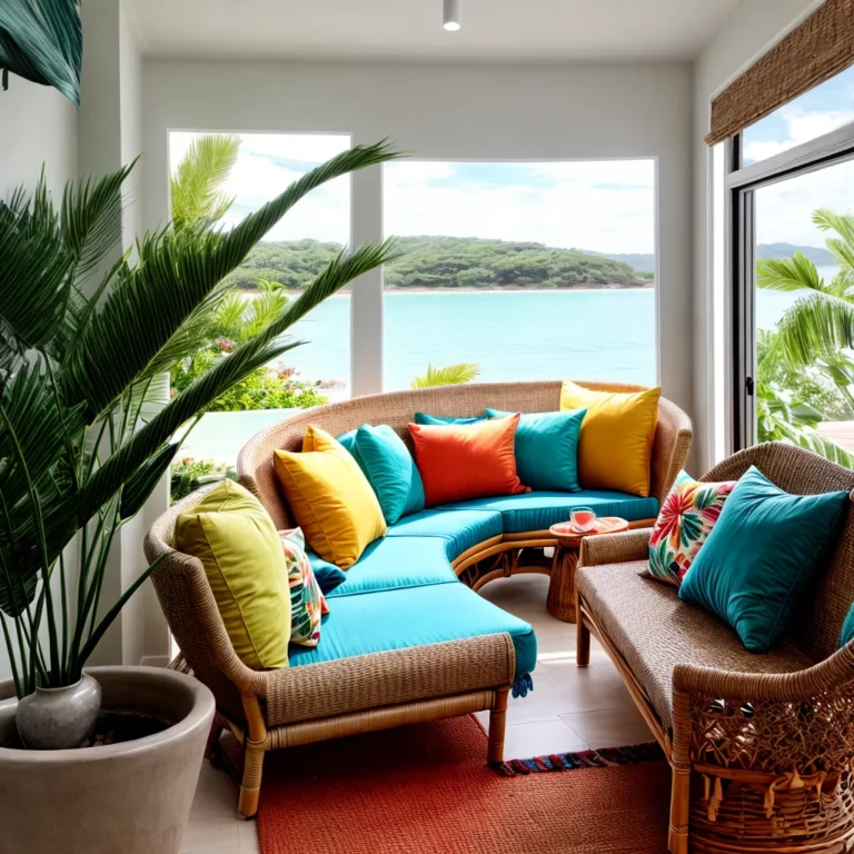 Decoração para casas de praia com decoração com elementos tropicais