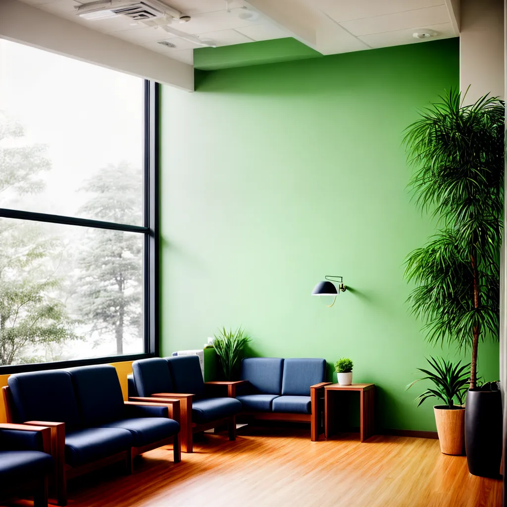 sala espera fisioterapia conforto natureza