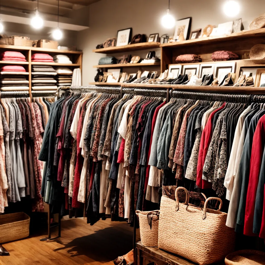 loja roupas vintage ambiente acolhedor