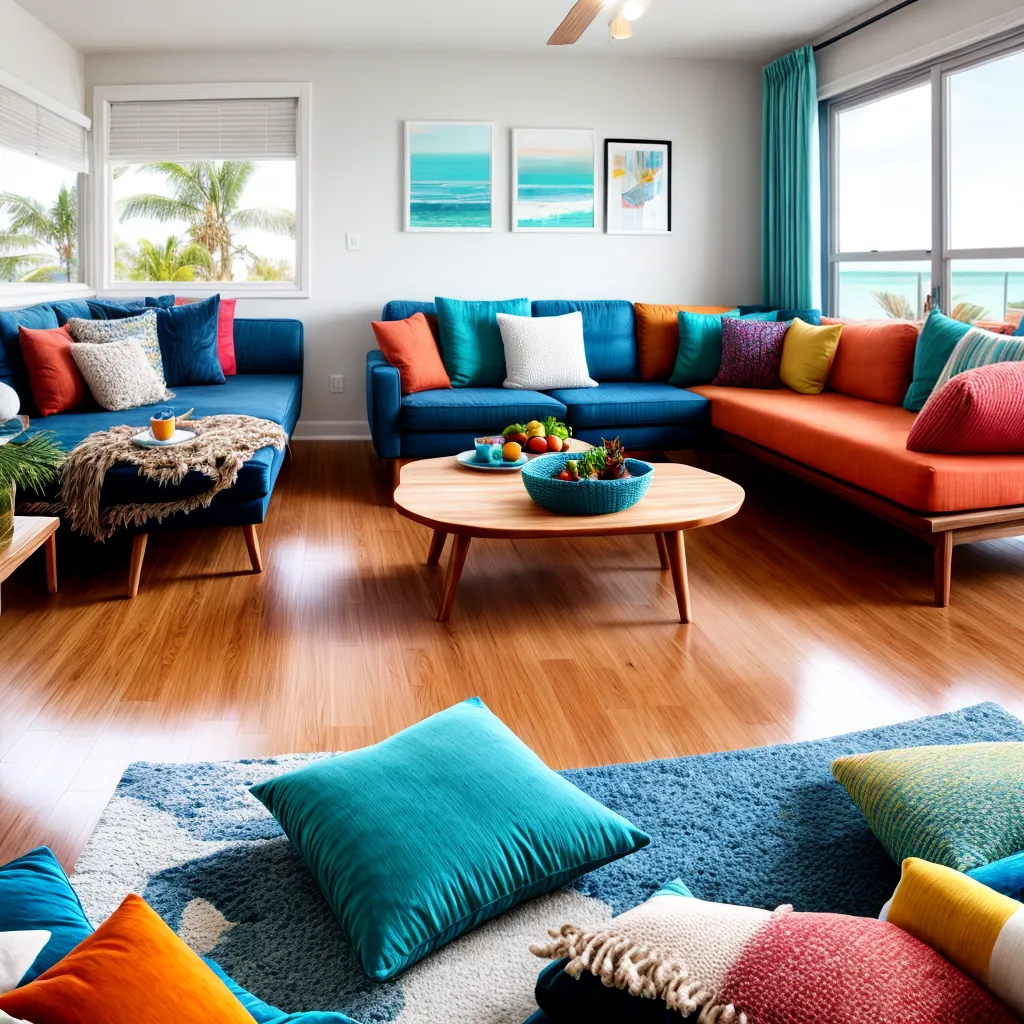 sala vibrante casa praia decoracao 1