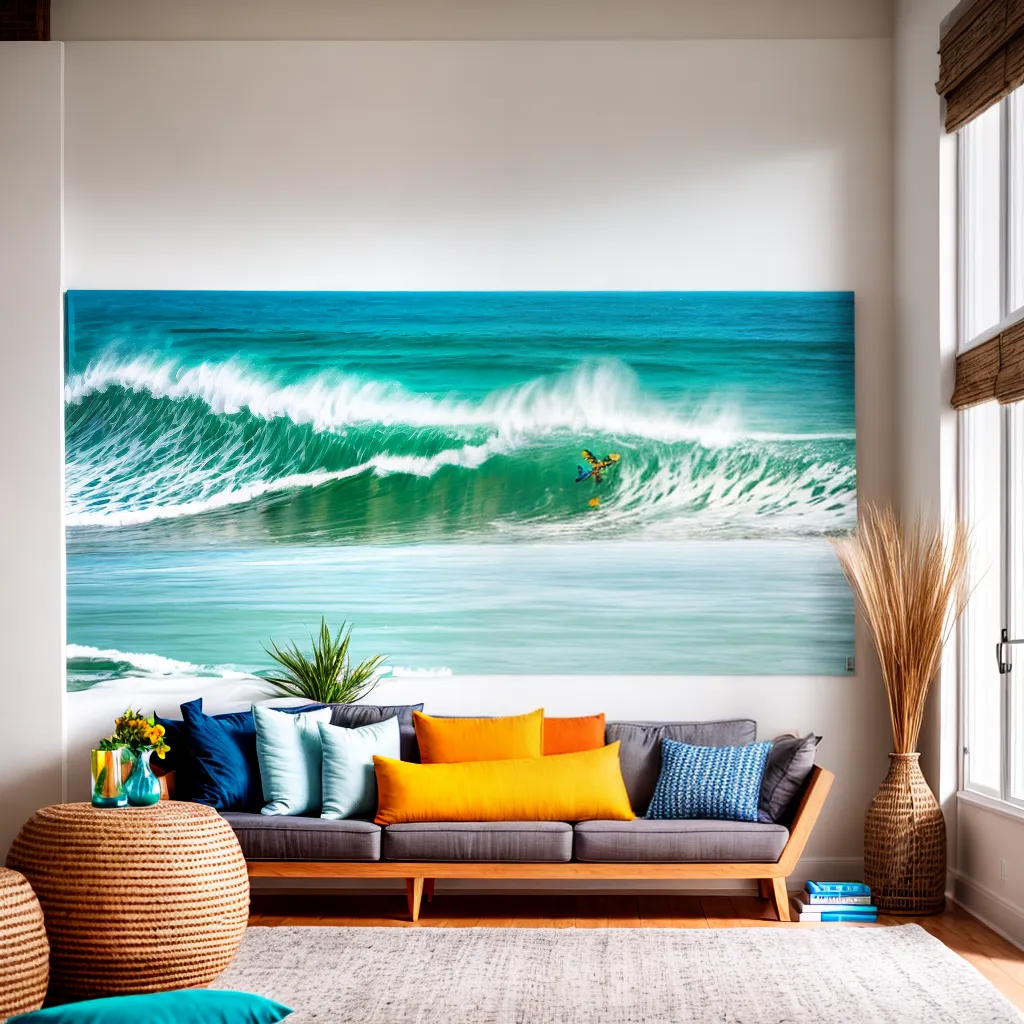 sala vibrante decoracao surf casa praia 2