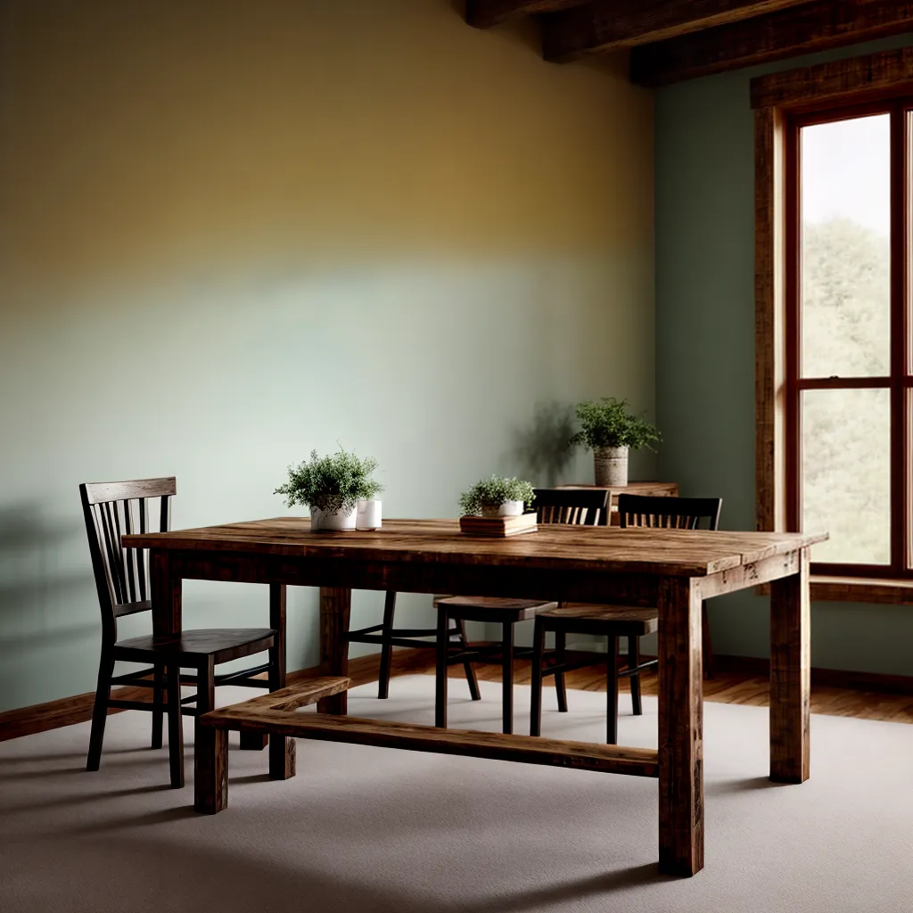 mesa rustica madeira desgastada
