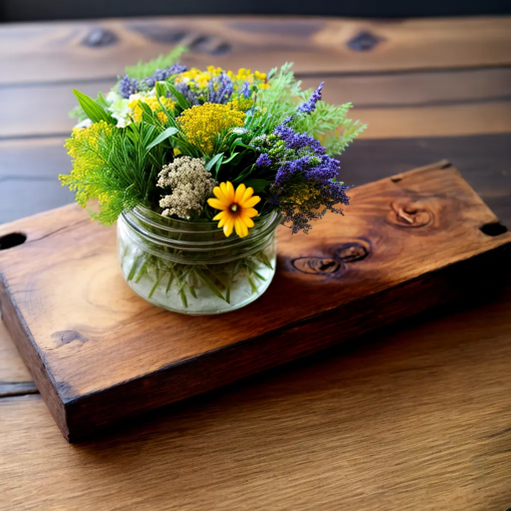 mesa rustica flores secas