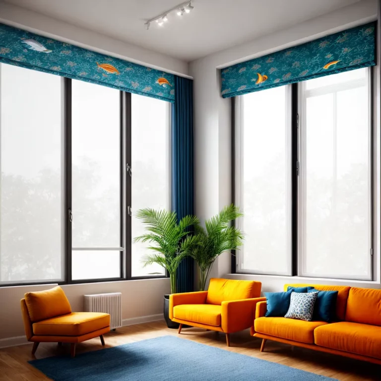 Como usar persianas com estampa de animais marinhos na decoração