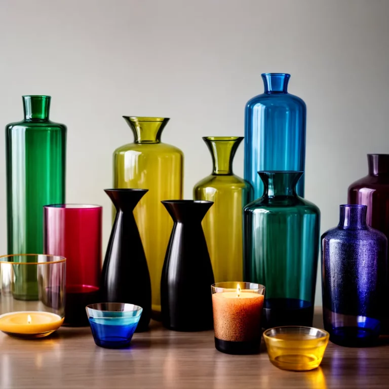 Como decorar um ambiente com objetos de vidro fosco colorido