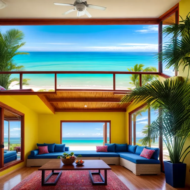 Decoração para casas de praia com decoração estilo havaiano moderno