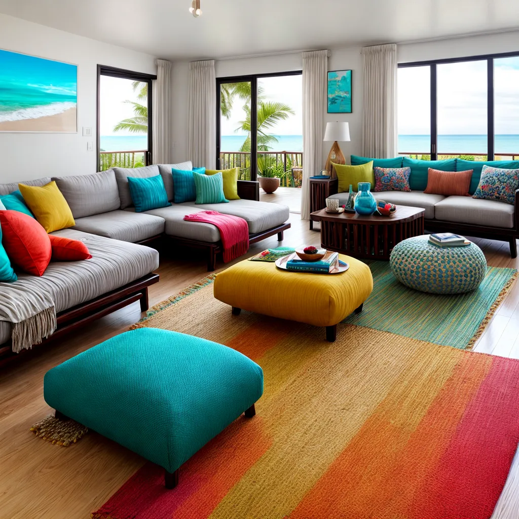 sala vibrante decoracao havaiana 1