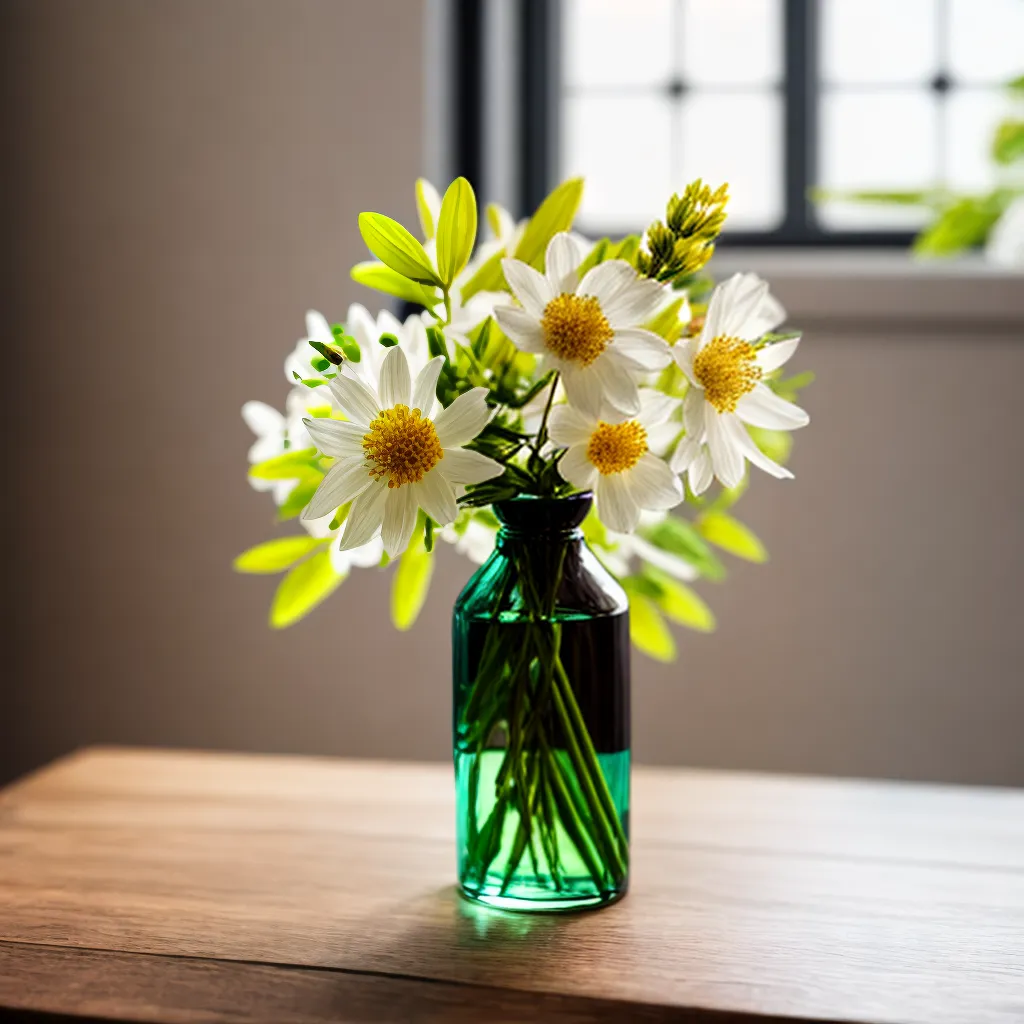 vaso jateado flores elegancia luz