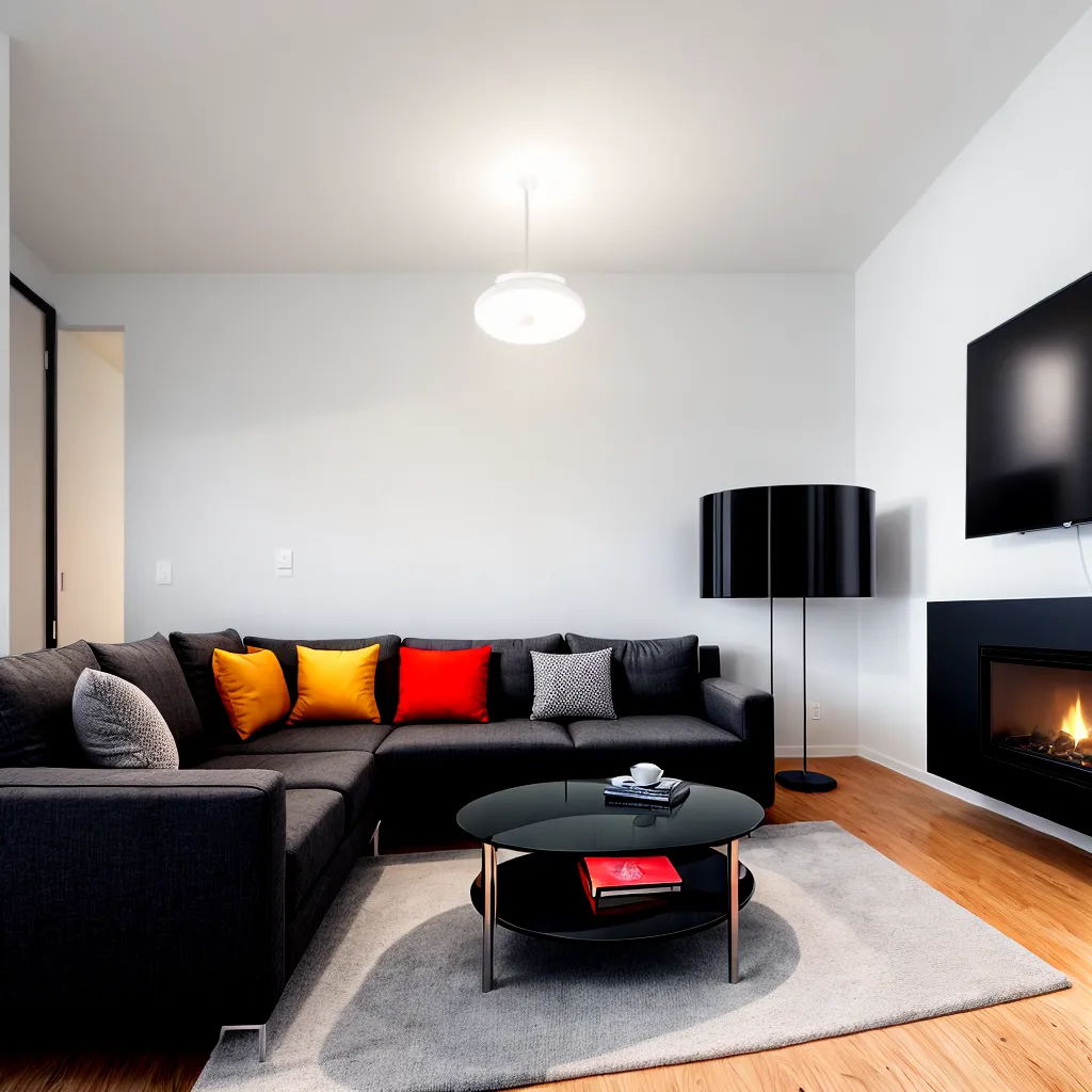 sala estar moderna sofa cinza 5