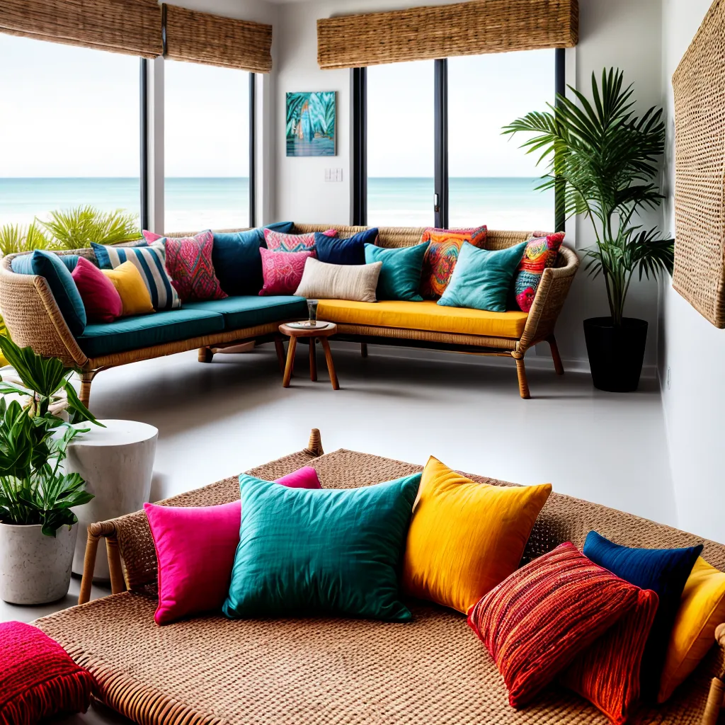 sala praia boho decoracao