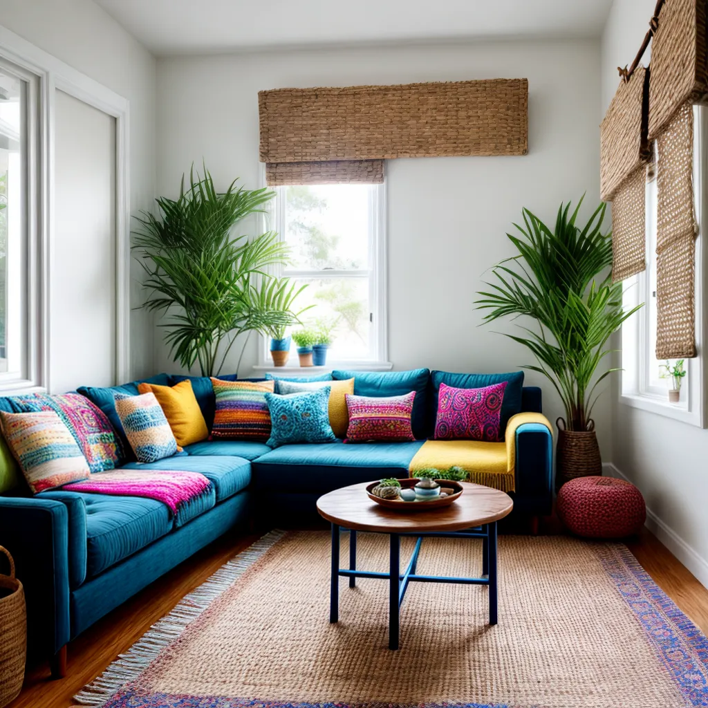 sala praia boho chic decoracao