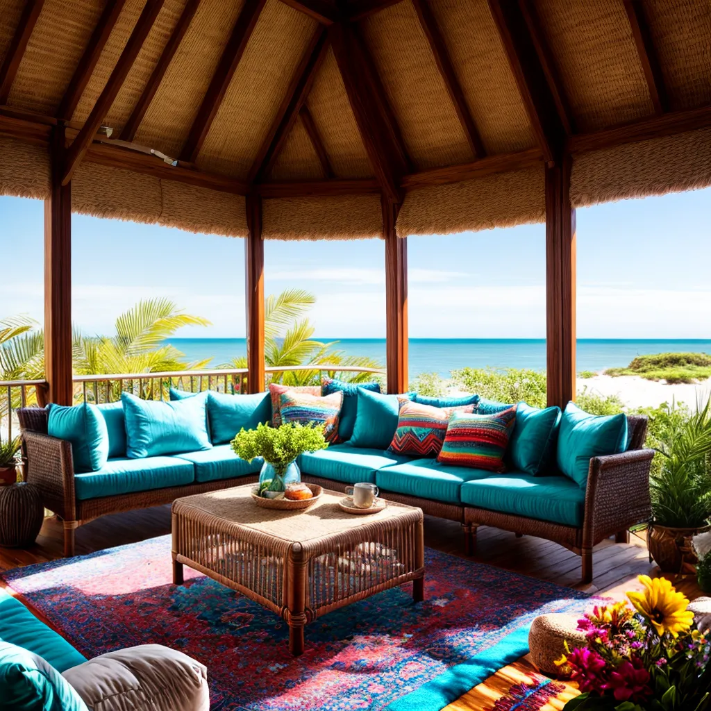 casa praia decoracao boho chic