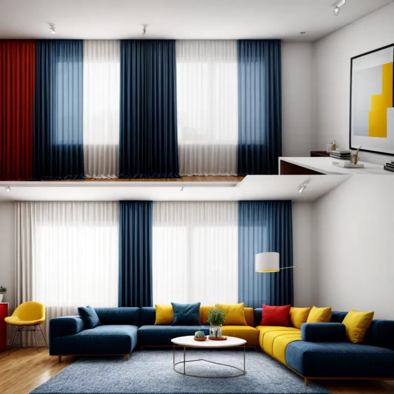 Como usar cortinas com estampa de formas abstratas na decoração