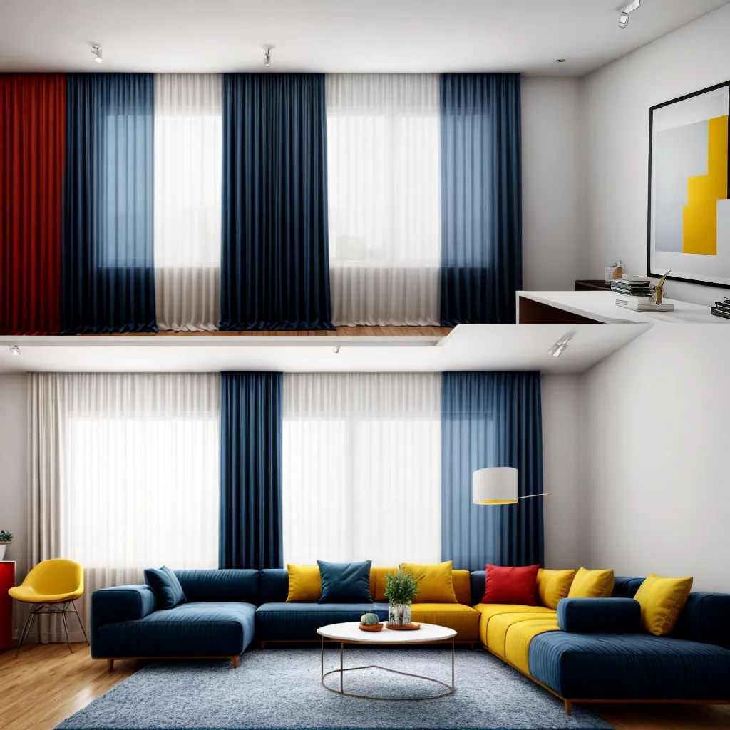 sala geometrica cortinas coloridas sala geometrica cortinas coloridas